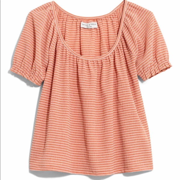 LAST 1! Madewell Texture & Thread Peasant Top 3X - Picture 3 of 7